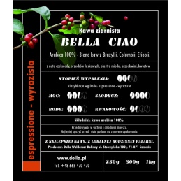 Kawa Arabica 100% ziarnista i mielona Dolla -  Bella Ciao
